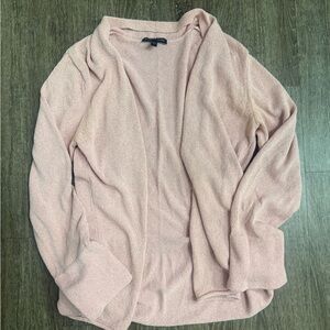 Eileen Fisher Pink Silk Blend Open Front Cardigan Sweater Womens Small